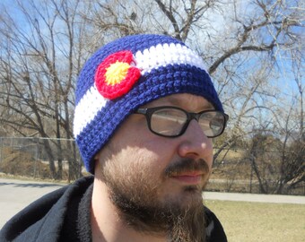 Colorado Beanie, Crochet Colorado Hat, Colorado Baby Gift, Colorado Gifts, Knit Ski Hat, Colorado Flag Hat, Colorado Hat For Women, CO State