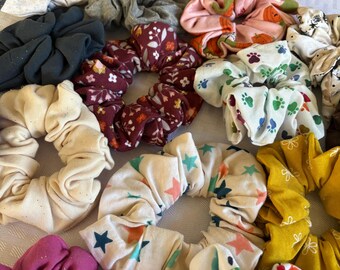 Cotton Scrunchie, Large Scrunchie, Flower Scrunchie, Sparkle Scrunchie, Hair Tie