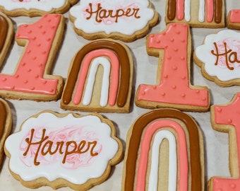 Boho Chic Themed Cookies (1 dozen)