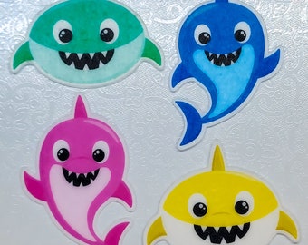 Edible Cupcake Toppers (Shark Family #1)