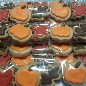 Mini Fall Cookies 5 in a Bag Ready for gift giving image 3