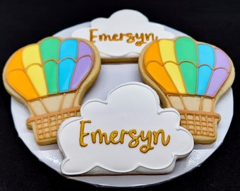 Hot Air Balloon & Cloud Cookies (1 dozen)