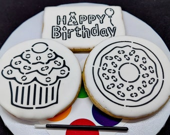 Paint-Your-Own Birthday Cookies (1 Dozen)