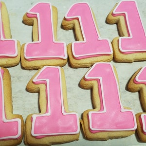 Mini Number / Letter Cookies Outline 2 dozen image 4