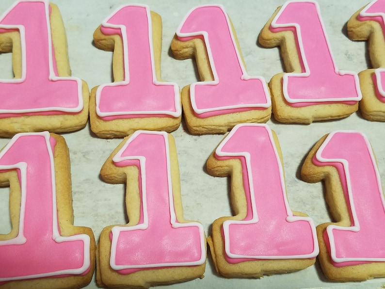 Mini Number / Letter Cookies Outline 2 dozen image 4