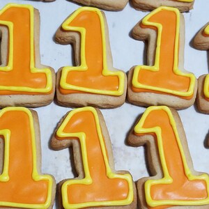 Mini Number / Letter Cookies Outline 2 dozen image 9
