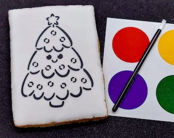 Paint-Your-Own Christmas Tree Cookies (1 Dozen)