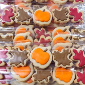 Mini Fall Cookies 5 in a Bag Ready for gift giving image 1