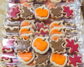 Mini Fall Cookies (5 in a Bag) - Ready for gift giving!