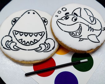 Paint-Your-Own Shark Cookies (1 Dozen)