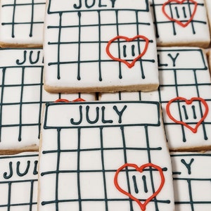 Calendar / Save the Date Cookies 1 dozen image 2