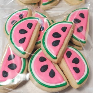 Mini Watermelon Slice Cookies (2 dozen)
