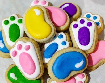 Mini Easter Bunny Foot & Jelly Bean Cookies (4 dozen)