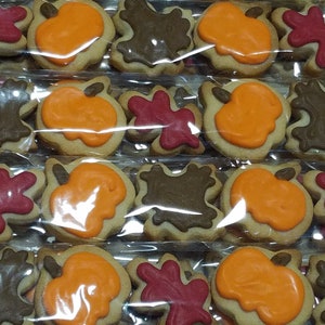 Mini Fall Cookies 5 in a Bag Ready for gift giving image 2