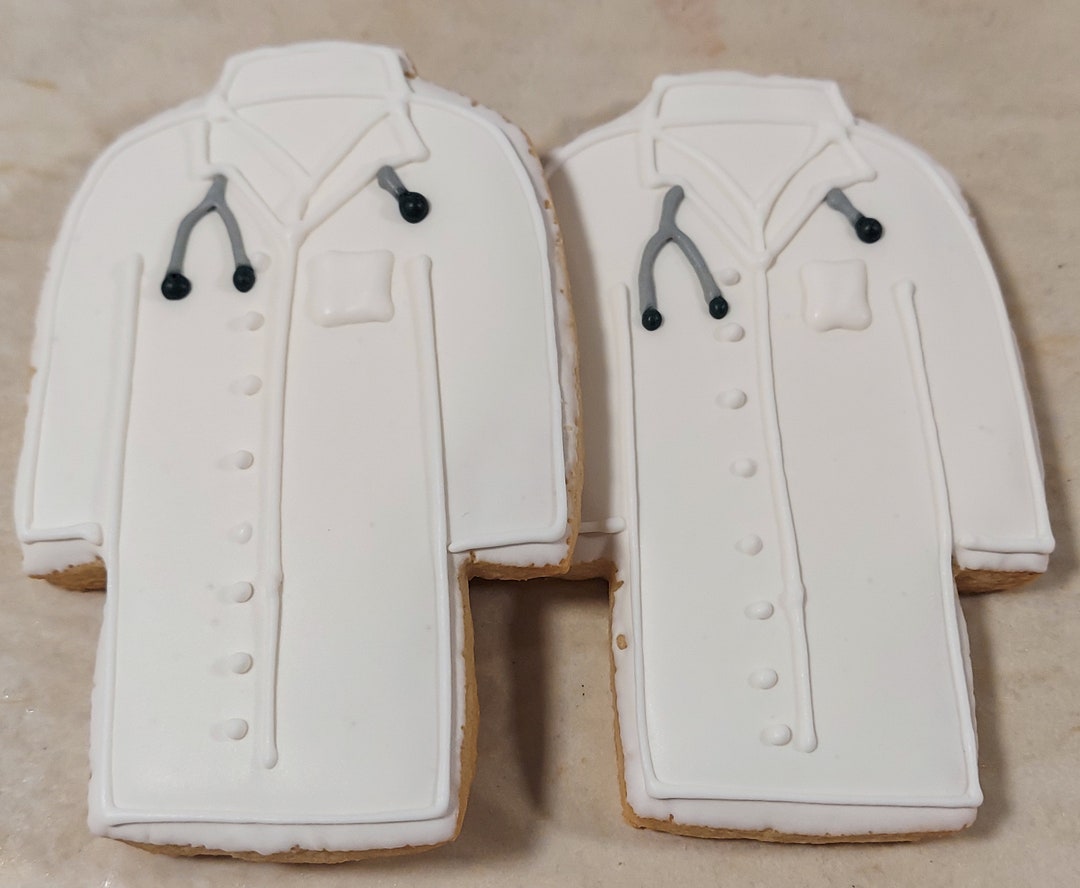 Doctor/lab Coat Cookies 1 Dozen Etsy