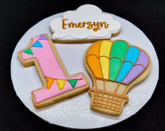 Hot Air Balloon Themed Cookies (1 dozen)