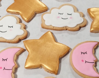 Moon, Star, & Cloud Cookies (1 dozen)
