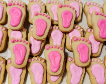 Mini Baby Footprint Cookies (4 dozen)