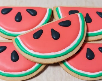 Watermelon Slice Cookies (1 dozen)