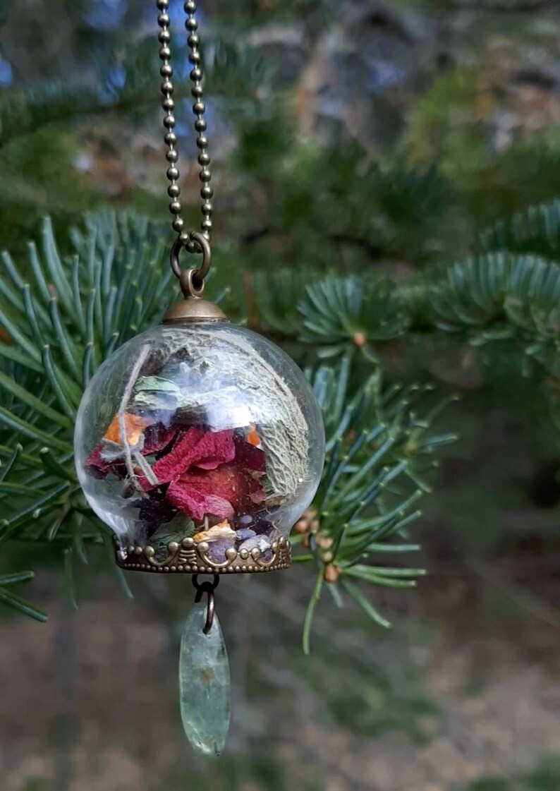 Spring Equinox Herb Terrarium Necklace