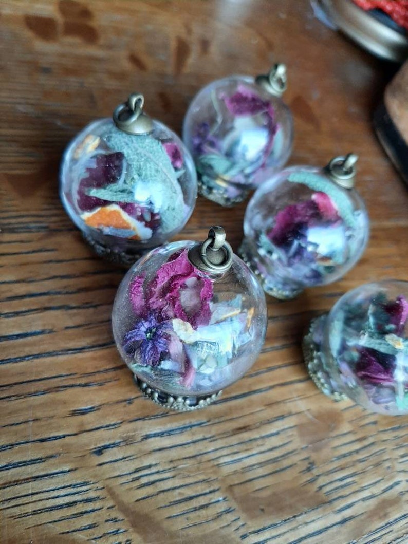 Spring Equinox Herb Terrarium Necklace
