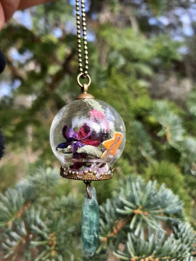 Spring Equinox Herb Terrarium Necklace