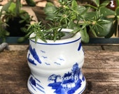 Porcelain Plant Pot Blue And White Pottery Succulents Cactus Houseplant-