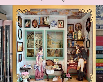 Persuasion by Jane Austen Miniature, Jane Austen gift, Book Shelf insert, Jane Austen book nook, Regency era gift, literary diorama