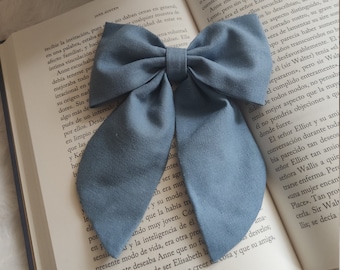 Leinen Haarschleife im Cottagecore vintage - Kleine Frauen und Anne of Green Gables Stil