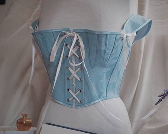 Regency short stays corset, Bridgerton regency bra, wedding Regency Stays, Bodice Cottage Core Jane Austen Bridal LARP Cosplay Renaissance