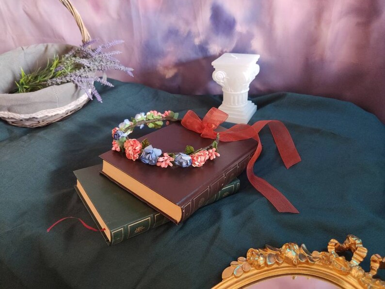 Cottagecore flower crown ren faire wedding flower headband Etsy