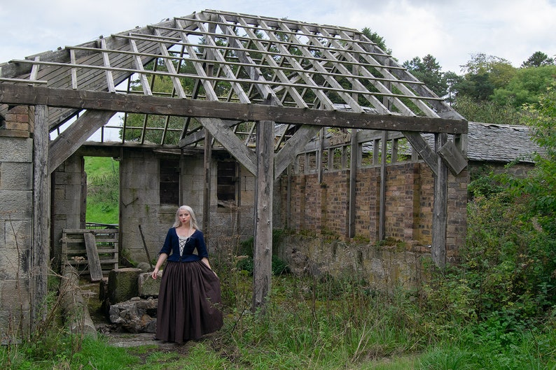 Sassenach outlander bodice jacket with reversible front panel, Claire outlander costume renaissance 18 scottish womens wear image 3