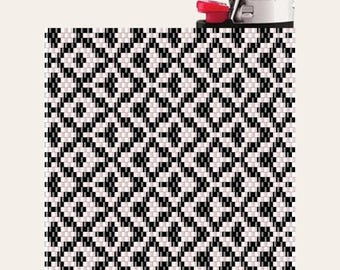 Delica Beaded Lighter Cover Pattern, Even-Count Peyote (PDF Pattern)