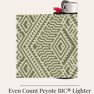 Beaded Lighter Cover Pattern, Delica Seed Bead, Peyote (PDF Pattern), Even Count Peyote Project
