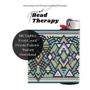 Peyote Lighter Cover Pattern, Beaded Lighter Pattern, Even Count Peyote Stitch