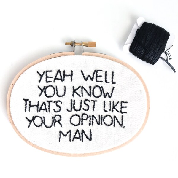 big lebowski quote oval hoop