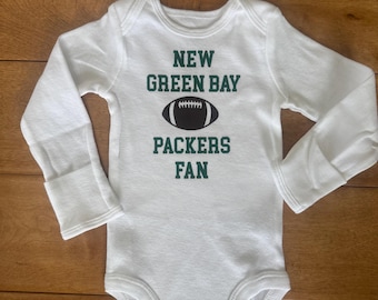 Green Bay Packers Fan Baby Bodysuit, Football Announcement Gift