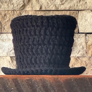 Crocheted Baby Top Hat, Abraham Lincoln Hat, Photography Prop, Magician Hat, Ringbearer Hat