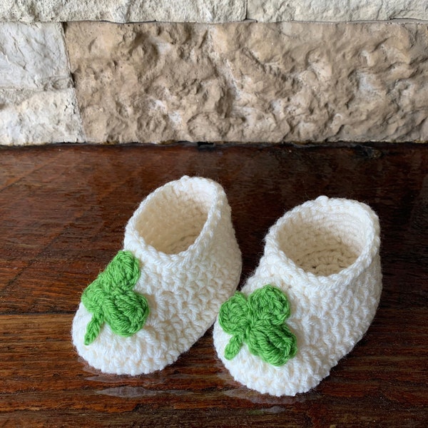 Crochet Irish Booties / Irish Baby pregnancy announcement / Irish Baby Gift / Handmade Irish / Baptism Booties