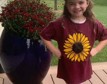Sunflower Birthday Party Tee Shirt, Fall Theme