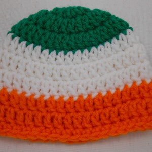 Irish Baby Beanie, Irland Flagge Hut, Neugeborene irische Häkelmütze