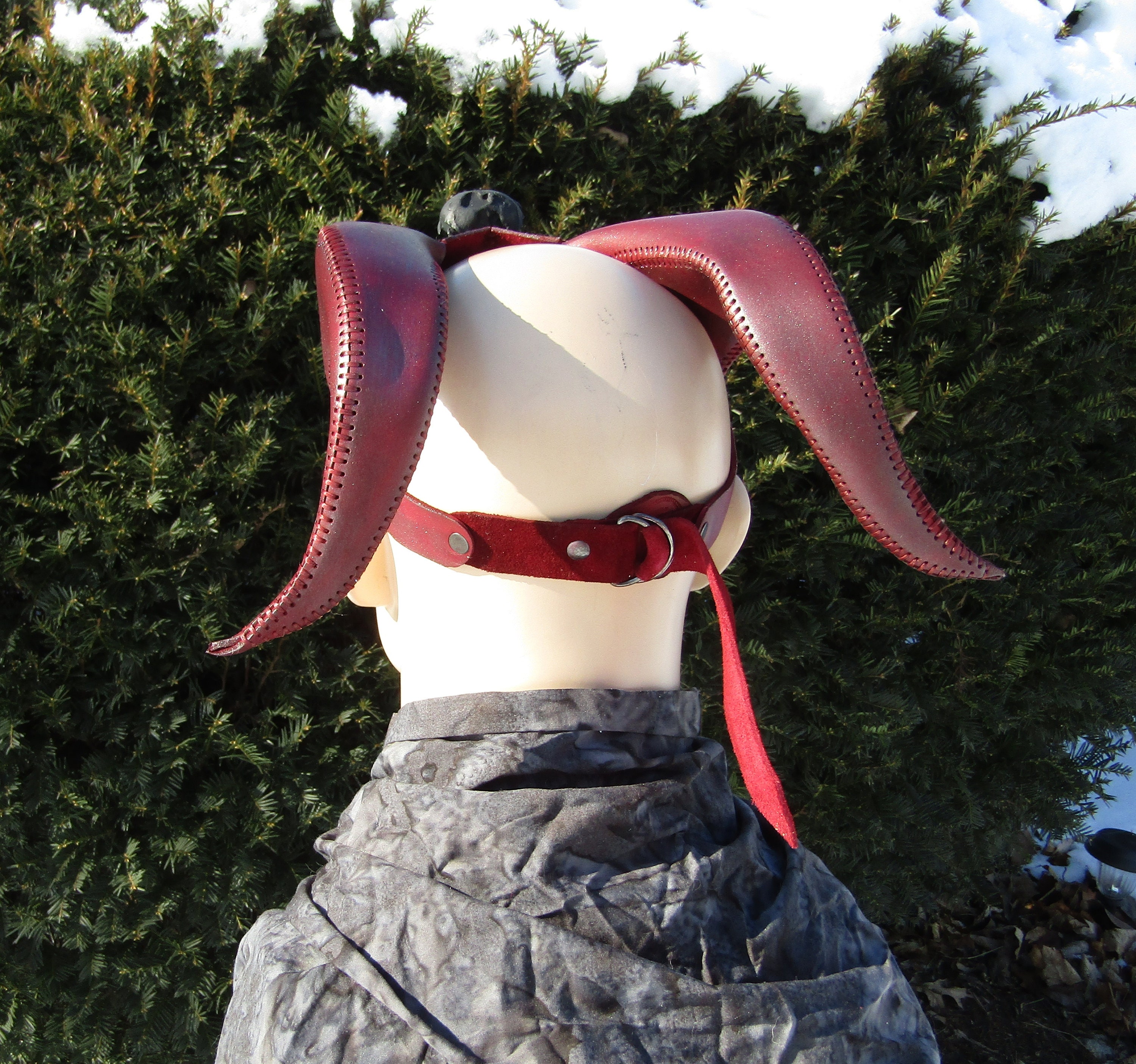 Leather Ram Style Horn Headband Great for any attire any occasion LARP Cosplay Renaissance Post Apocalyptic Burning Man