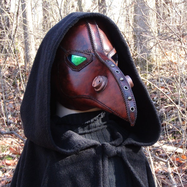 Plague Doctor Mask Leather Made to Order Post Apocalyptic Steampunk Cosplay Mortal Engines Star Wars Thor Ragnarok Mystic LARP Cosplay