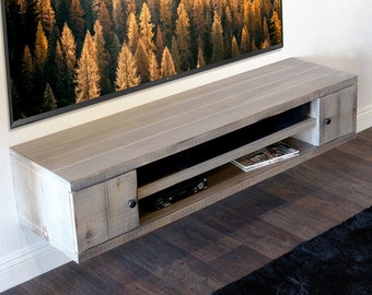pics Reclaimed Wood Floating Tv Stand distressed tv stand etsy