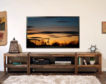 102 Walnut Credenza TV Console by Stanley Etsy