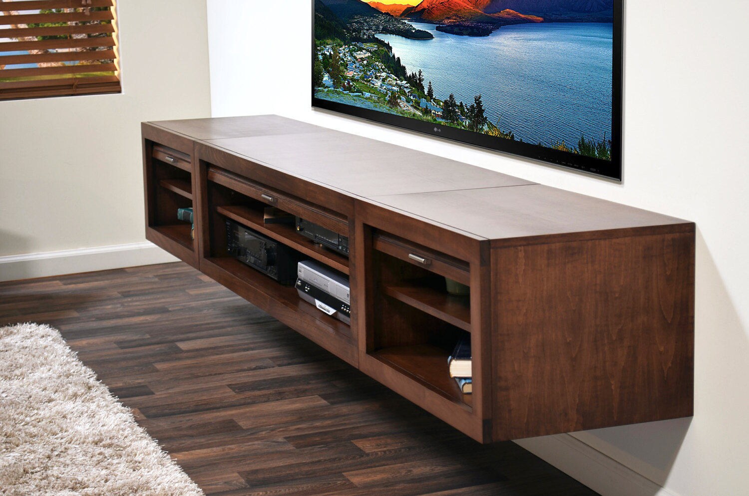 Wall Mounted TV Stand Entertainment Console ECO GEO 3 Etsy