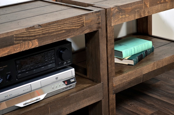 presEARTH Spice Rustic Reclaimed Barn Wood Style TV Stand