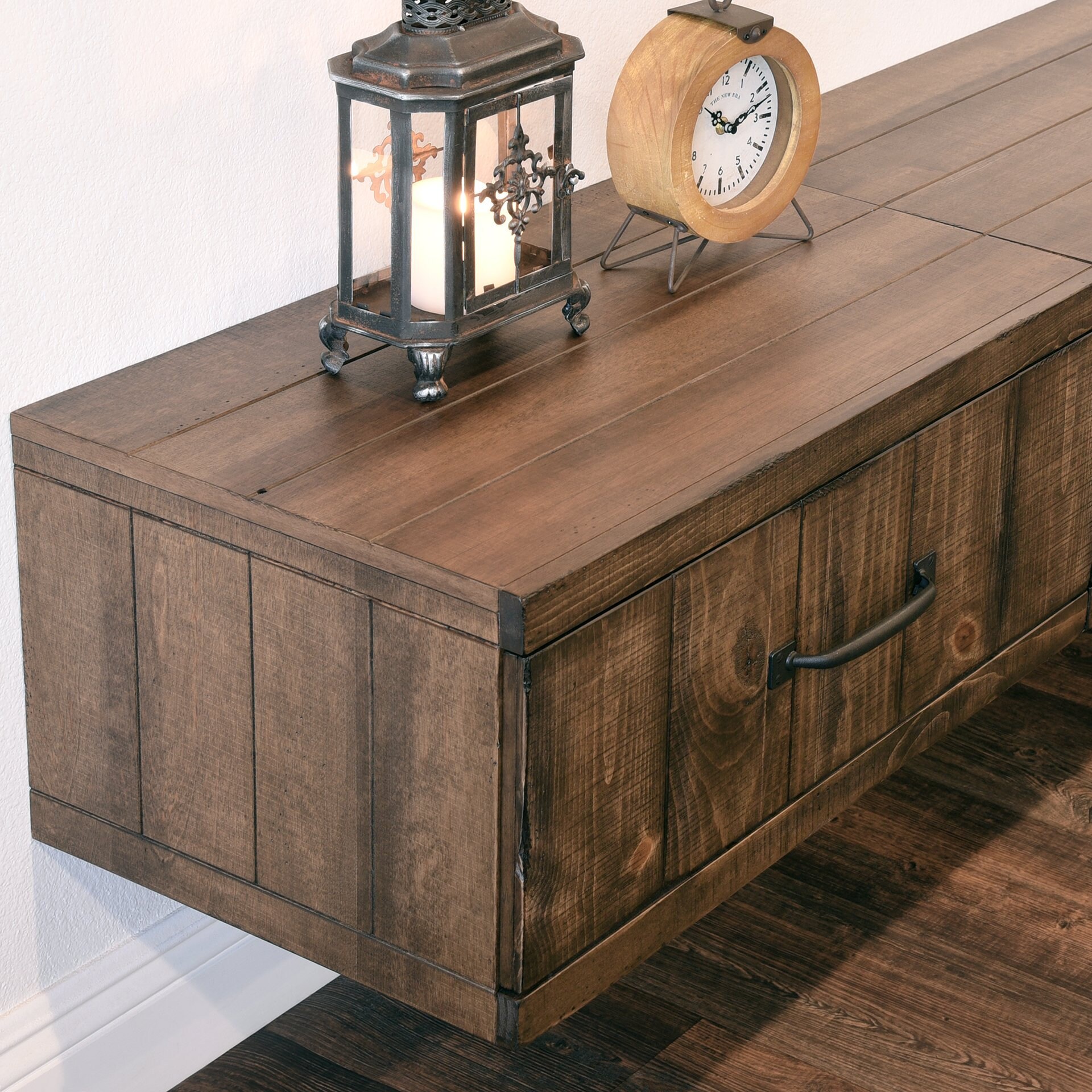 Farmhouse tv stand real wood deals