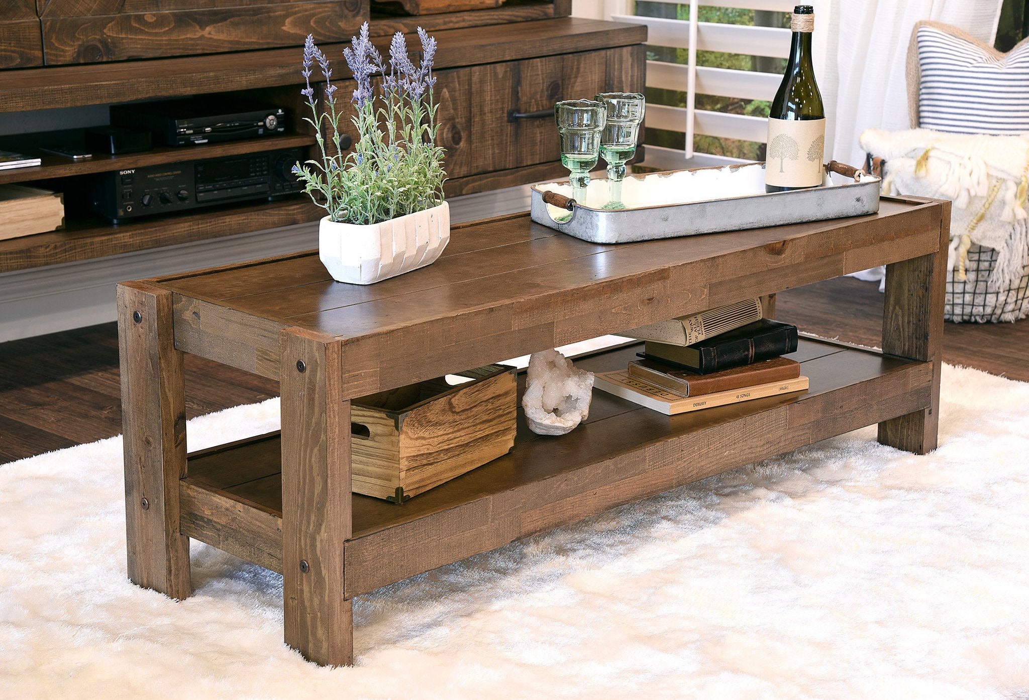 Reclaimed Wood Coffee Table Rustic Barn Wood Style | Etsy