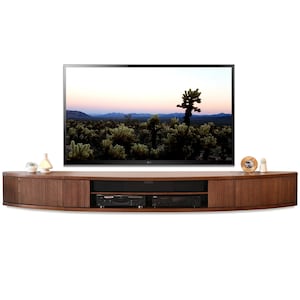 Gray Floating TV Stand Modern Wall Mount Entertainment Center - ECO GEO  Lakewood